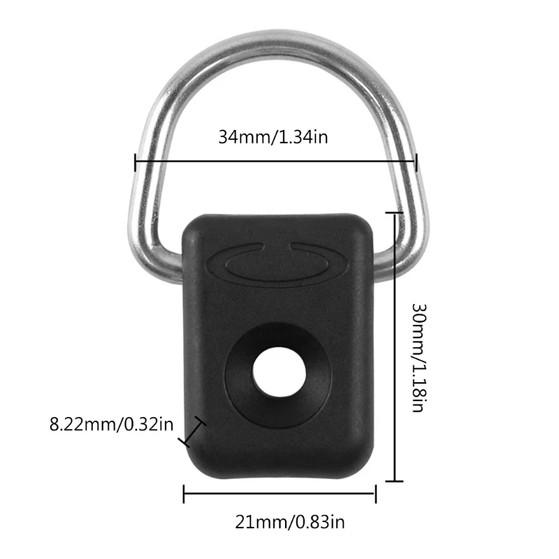 10 قطع من حلقة ربط مع مسامير، حلقات كاياك على شكل حرف D لتأمين حبل مرساة المقعد