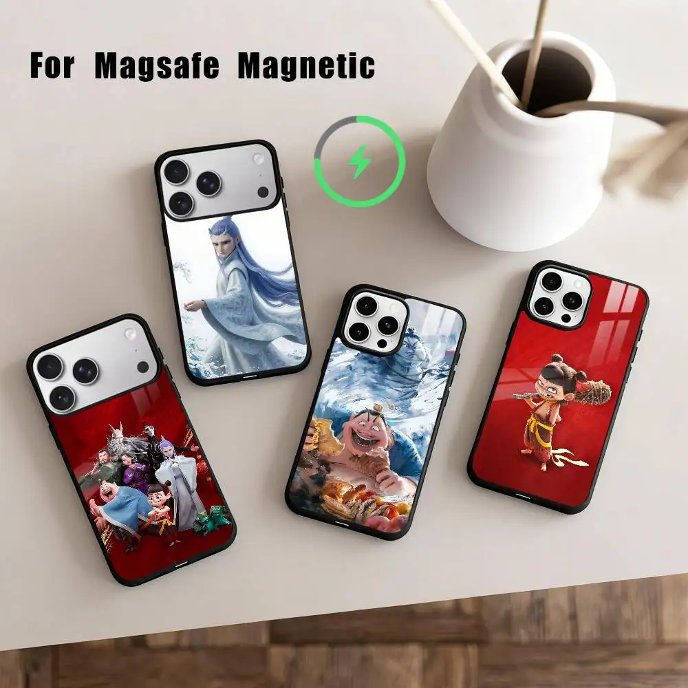 

Amusing Film Ne Zha Phone Case For iPhone17,16,15,14,13,12,11 Plus,Pro Max Magnetic For Magsafe Wireless Charging