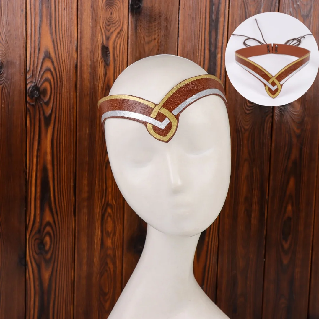 

Повязка на голову из искусственной кожи викингов, регулируемый средневековый головной убор, костюм LARP, аксессуары для косплея эпохи Возрождения