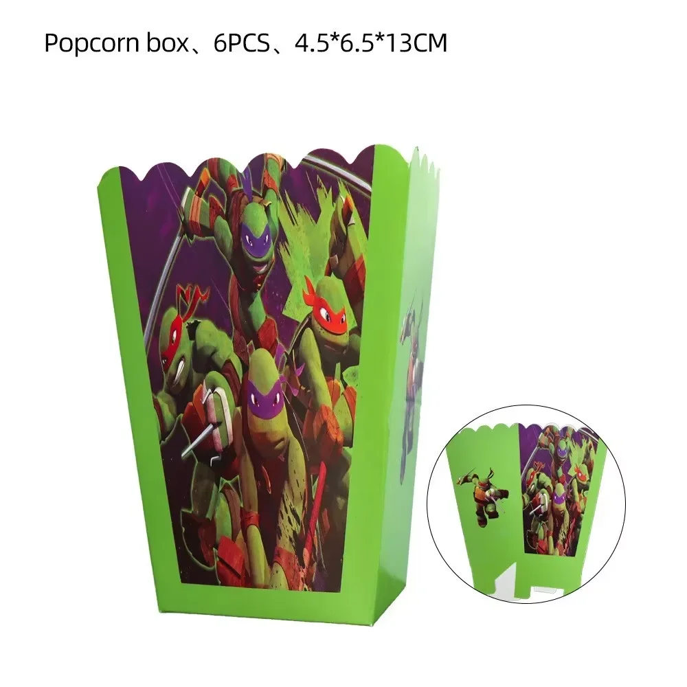 Super-Ninja-Turtles Cartoon-Themen-Party-Dekorationen Geschirr Teller Becher Tischdecke Ballons Baby-Shower-Party-Zubehör-Set – Detail 17