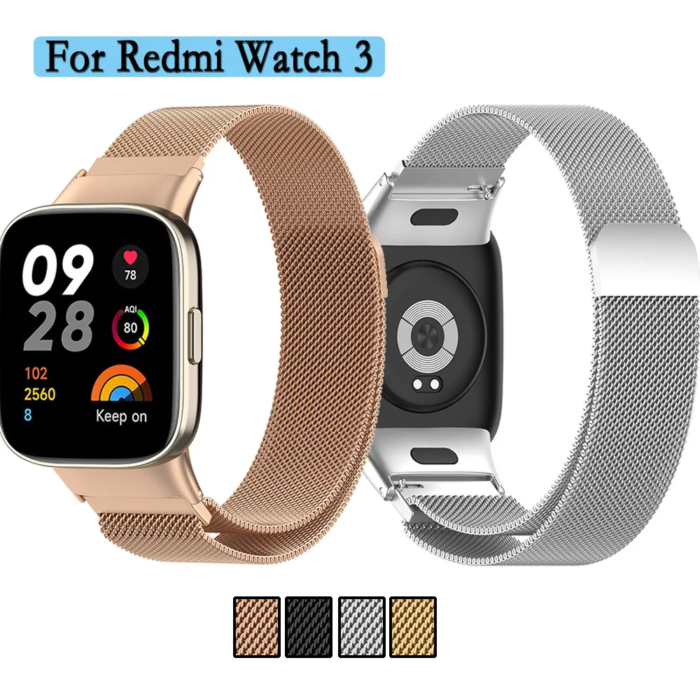 For Redmi watch 3 Stainless steel Strap Magnetic Watchband Comfortable To Wear bracelet Business Style correa For Mi watch lite3
