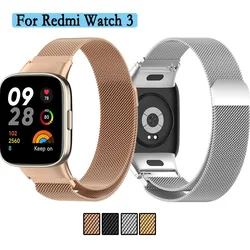 For Redmi watch 3 Stainless steel Strap Magnetic Watchband Comfortable To Wear bracelet Business Style correa For Mi watch lite3