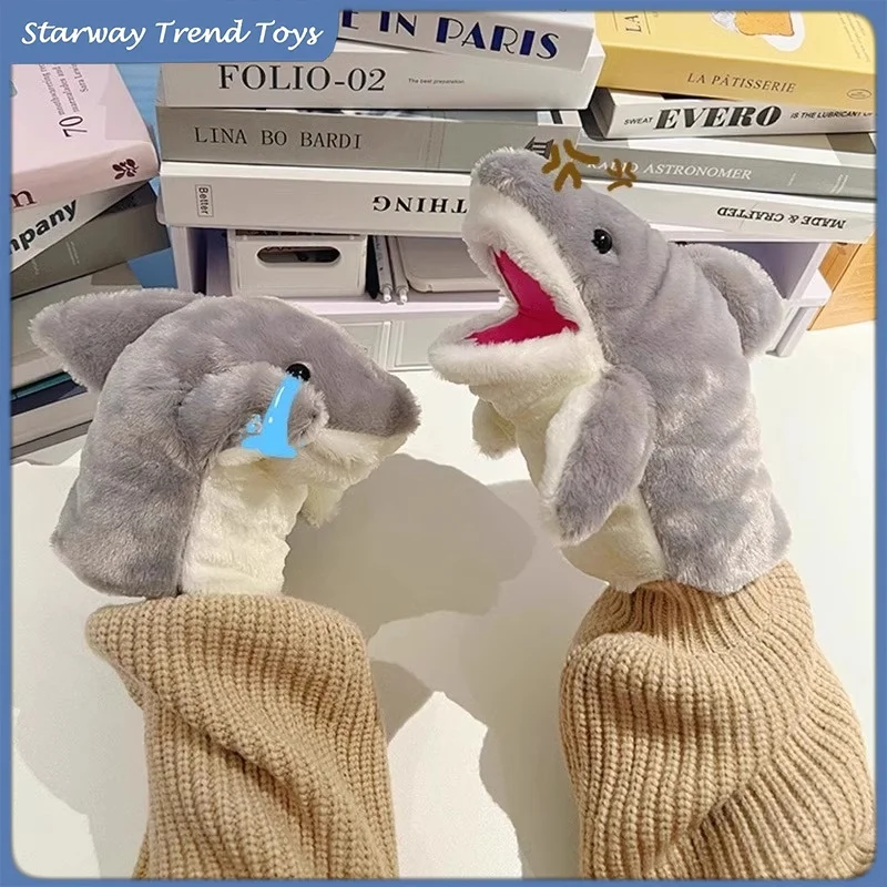 

Shark Hand Puppet Plush Mouth Openable Soft Stuffed Animal Toy For Kids Girls Storytelling Role Play Interactive Companion