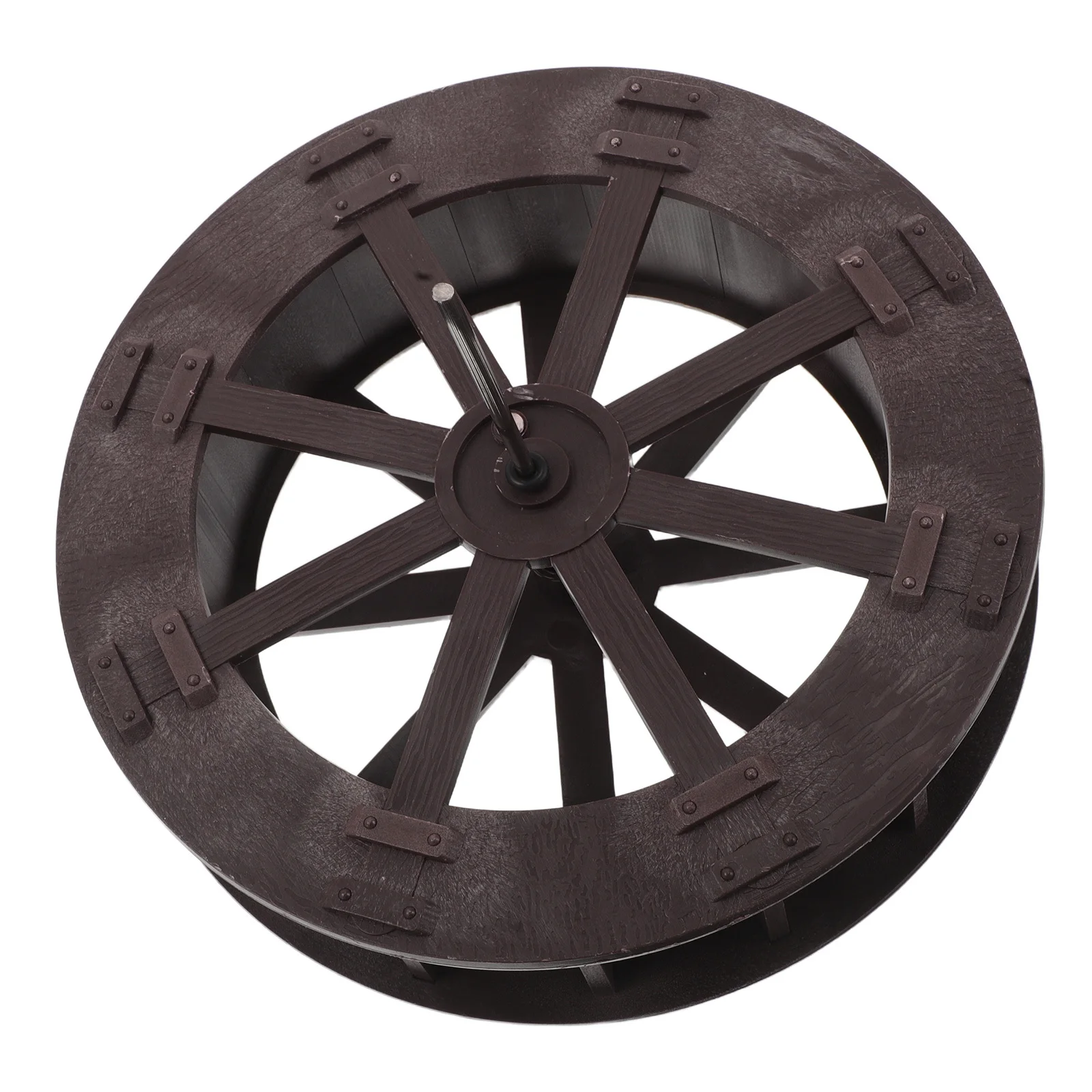 

1pcs Mini Water Wheel Fountain Rotatable Diy Waterwheel Ornament For Table Bonsai Fish Tank Decor Small Landscape Wheel Prop