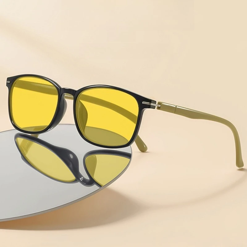 

Men's Classic Square Frame Anti-blue Light Glasses Neutral New Fashion Casual Night Vision Glasses Fashion Trend Flat Glasses
