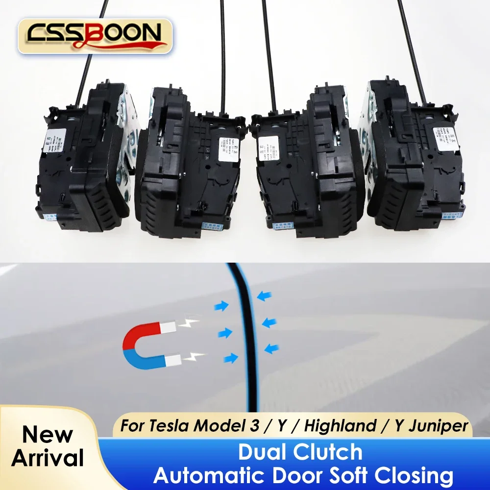 

CSSBOON Soft Close Doors Locks For Tesla Model 3 Y 2016-2025 Vacuum Door Lock Anti-pinch Car Modification Accessories