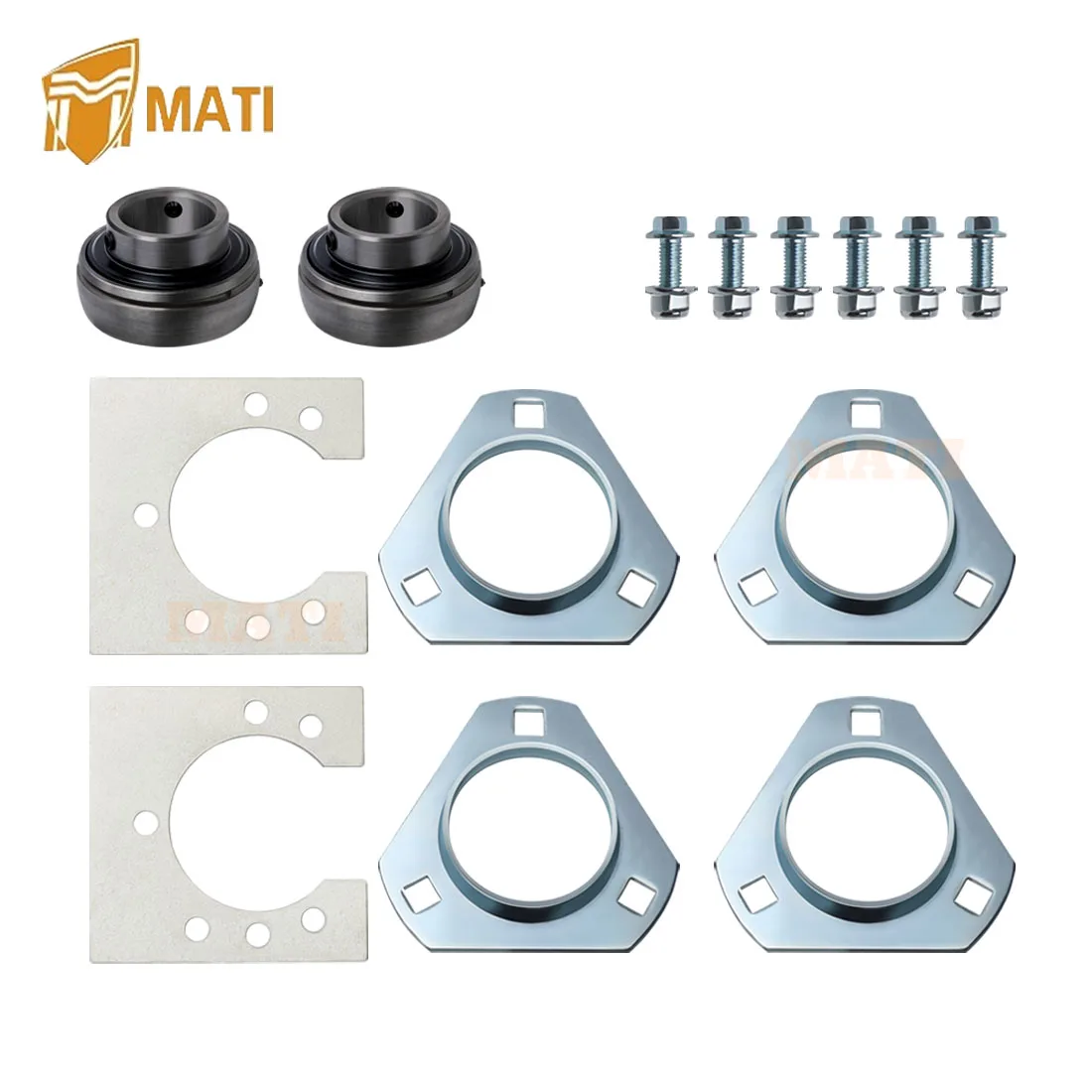 MATI Go-Kart Rear Live Axle Bearing Kit 3-Hole for Go Karts Mini Bikes Trikes Off Road ATV Warranty 1 year