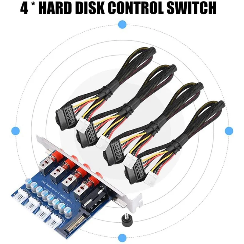 2X HDD Power Control Switch Harde schijf Selector SATA Drive Switcher voor desktop pc-computer
