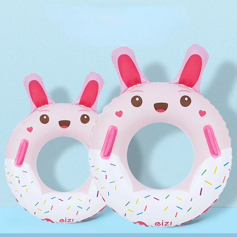 

Children's Summer Swimming Circle Cute Little Pink Rabbit Baby Armpit Inflatable Thickened Water Survival Circle Water Lane