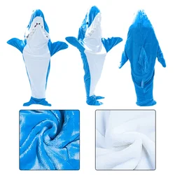 Shark Blanket Hoodie Onesie, Shark Onesie Adult, Shark Sleeping Bag for Kid Facecloth Shark Pajamas Shark cosplay Cute Shark