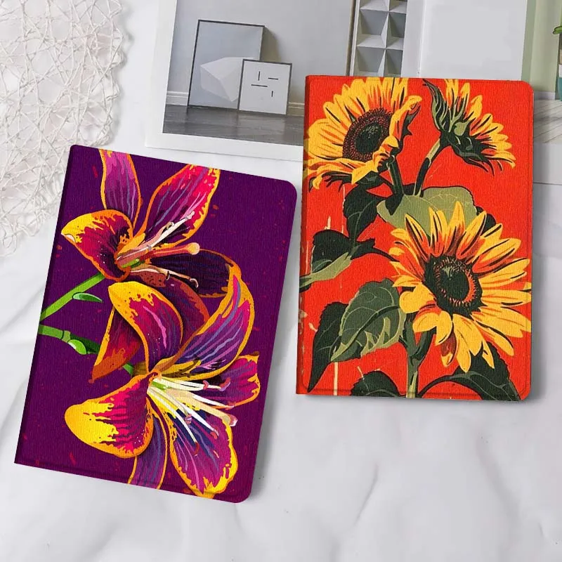 

Vibrant Lily Flower Hot Art Tablet Case For Samsung Tab Galaxy S6 S11 A A7 A8 A9 A11 10.1 10.4 10.5 Plus Lite Gift