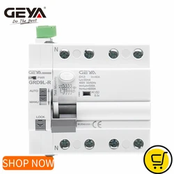 GEYA GRD9L Smart RCCB Auto Recloser RS485 Remote Control Residual Current Circuit Breaker 4P 40A 63A RCD RCCB ELCB