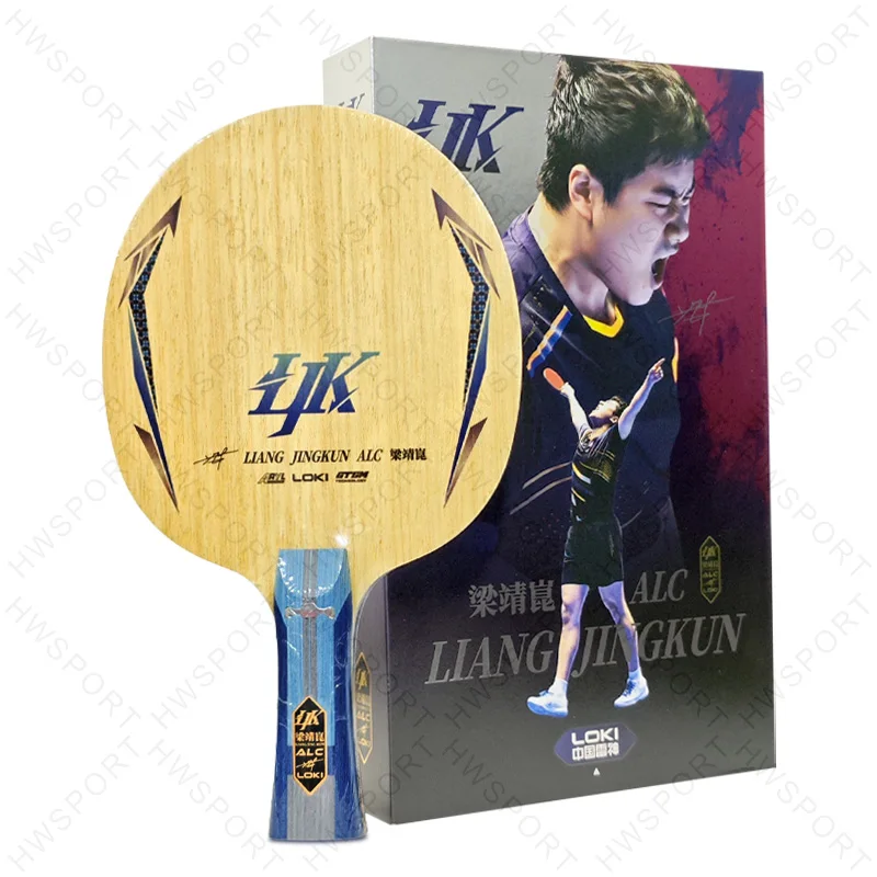 LOKI LJK ALC Table Tennis Blade Professional OFF++ 5 Wood 2 ArylCarbon Ping Pong Racket Base with Outer ALC Fiber for Spin Speed