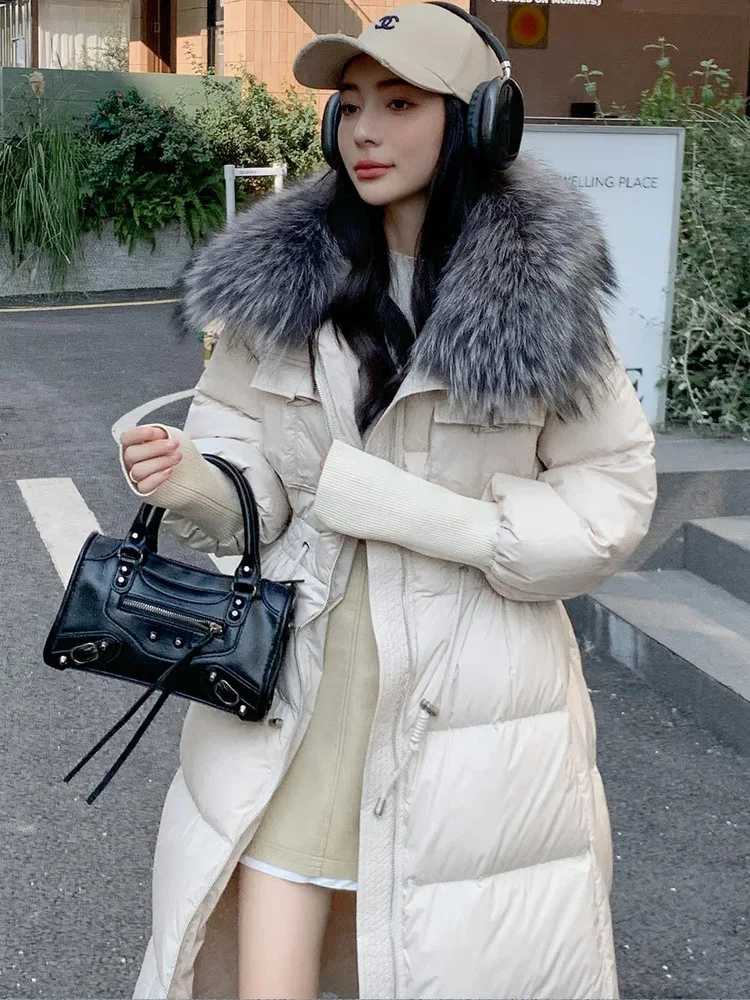 

Long Goose down Jaet Women's Faionable Warmth Fur Collar Lightweight Premium Quali Polyester Fiber Zipper Clo...