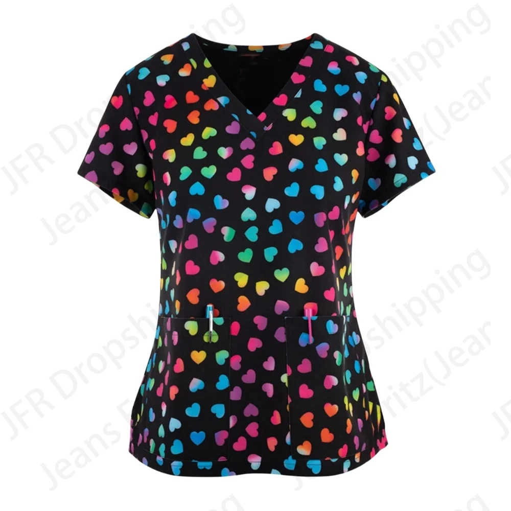 

Униформа медсестры с V-образным вырезом и карманами