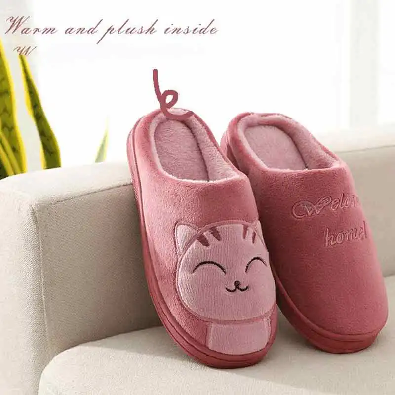 شباشب شتوية جديدة لعام 2025 على شكل قطة محظوظة بكعب مغلق بالكامل، شباشب للزوجين للنساء والرجال مبطنة بالصوف غير قابلة للانزلاق #3