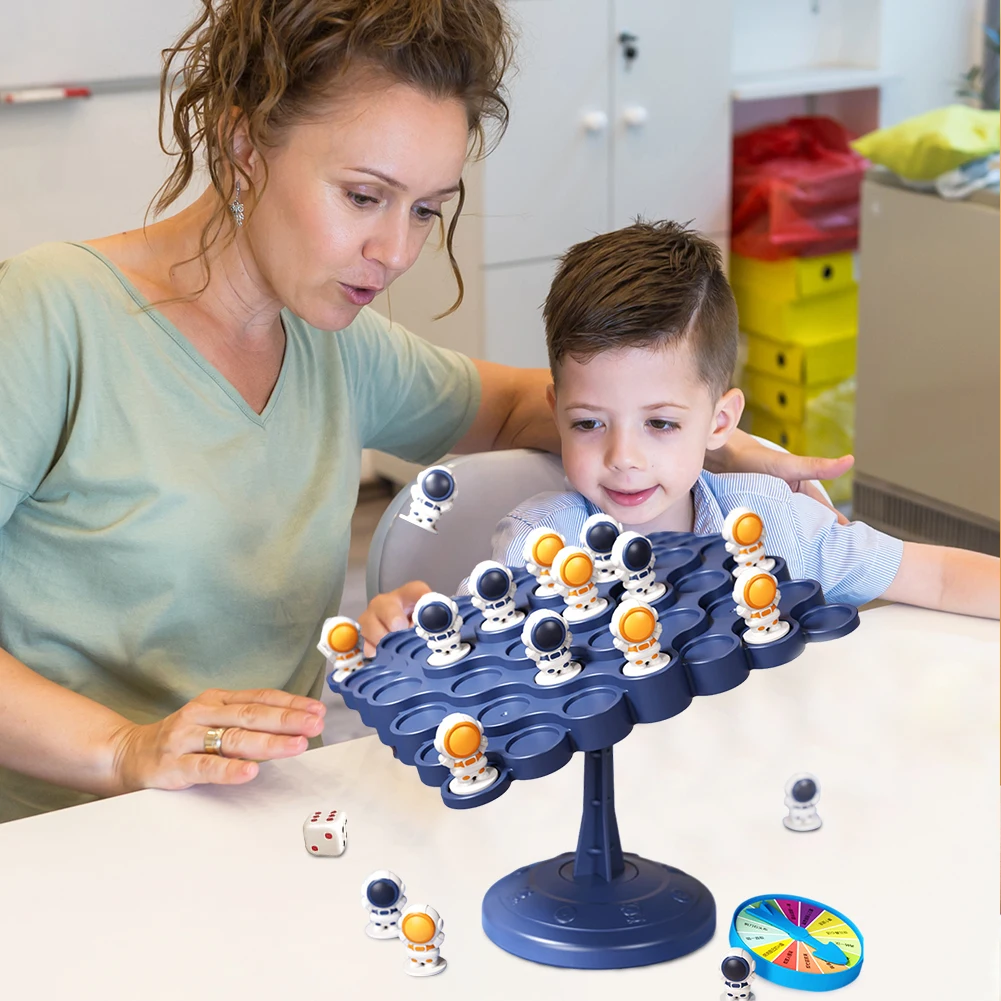 Raumfahrer Balance Baum Spielzeug Kinder pädagogische Montessori Mathe Spielzeug Balancing Board Eltern-Kind-Interaktion Tischs piele