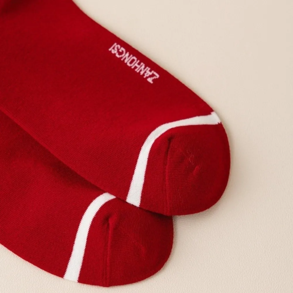 جوارب للسيدات، جوارب مرنة للعام الجديد، نمط الحصان، جوارب حمراء سنة الحصان، جوارب قطنية ناعمة مريحة، مناسبات احتفالية