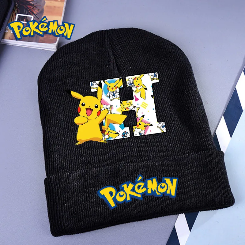 2024 جديد البوكيمون محبوك قبعة القبعات بيكاتشو الشتاء إلكتروني قبعة الكرتون قبعة الاطفال صبي الفتيات هدايا عيد الميلاد استحمام الطفل #5