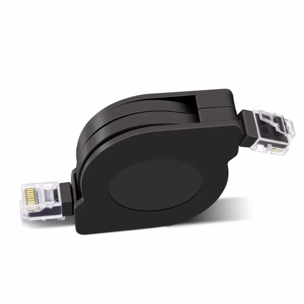 CNCOB Cat6 Flat Retractable Cable RJ45 Ethernet Cat 6 LAN Internet Ethernet Patch Cord for XBox PS2 PS3 Router Laptop