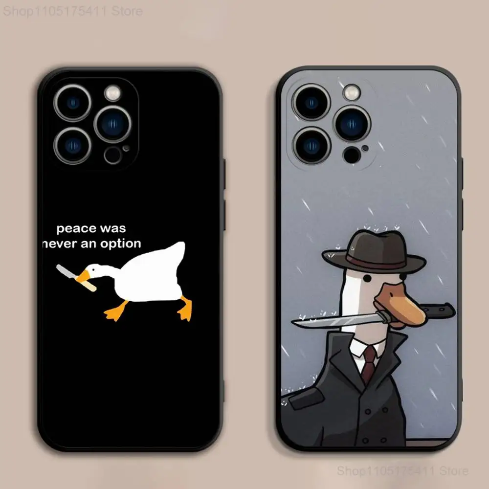 

Cartoon Funny D-Duck Phone Case For iPhone 17,16,15,14,13,12,Pro,Max,Plus,E,SE4,Air,Mini Black Soft Cover