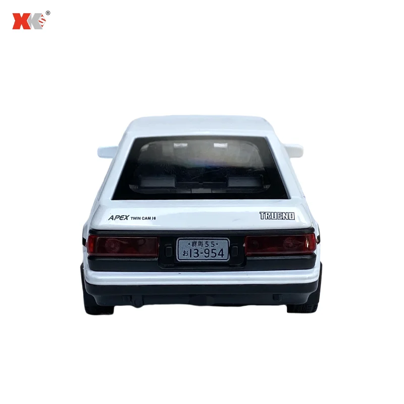 Initial D Toyota AE86 Alloy Car Model 1/32 Initial D Fujiwara Tofu Shop Scene Model with Pull Back Metal Toy Car Gifts for Boys