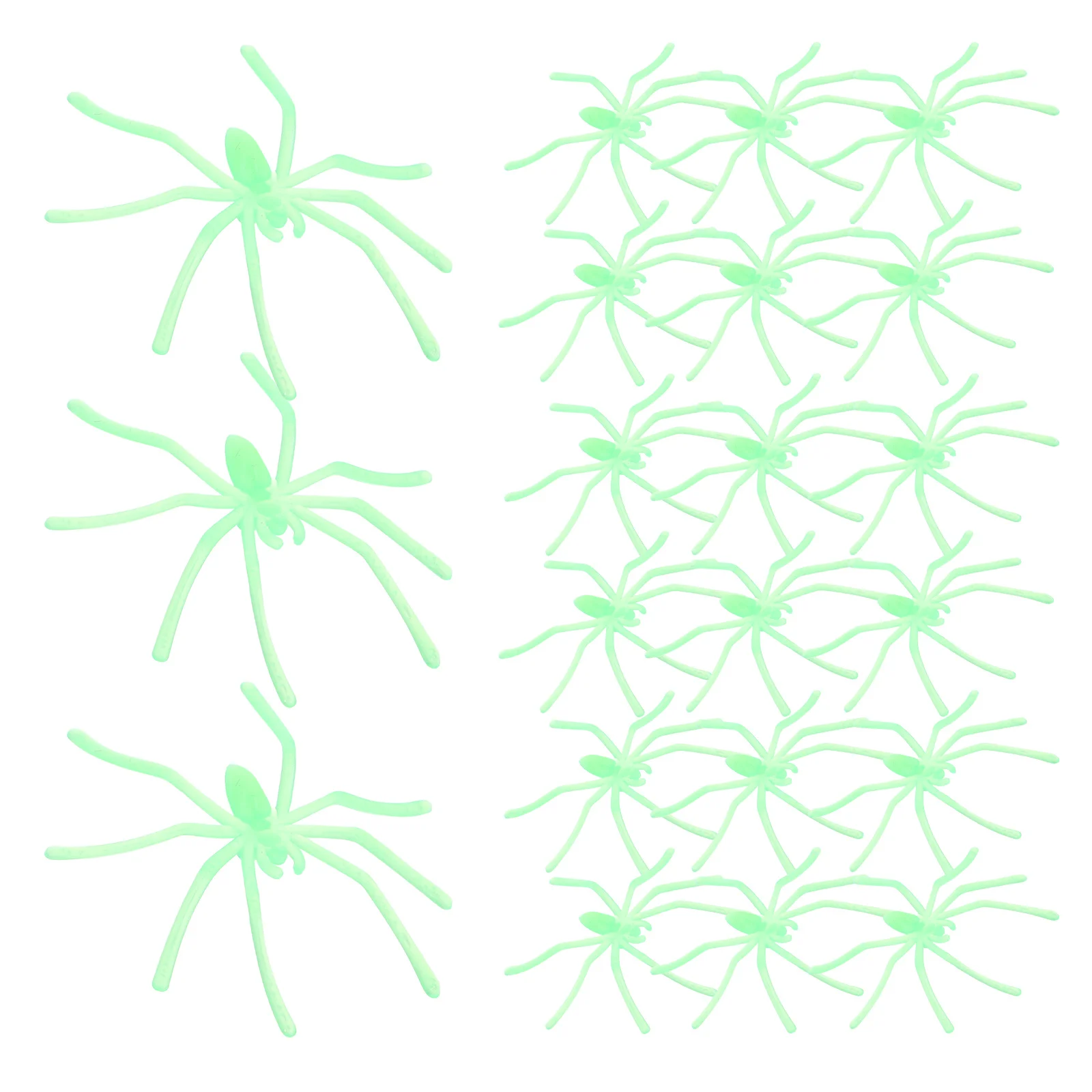 

50Pcs Glow in The Dark Halloween Spiders Fake Scary Spider Decoration Party Prank Halloween Photo Props Fake Spiders