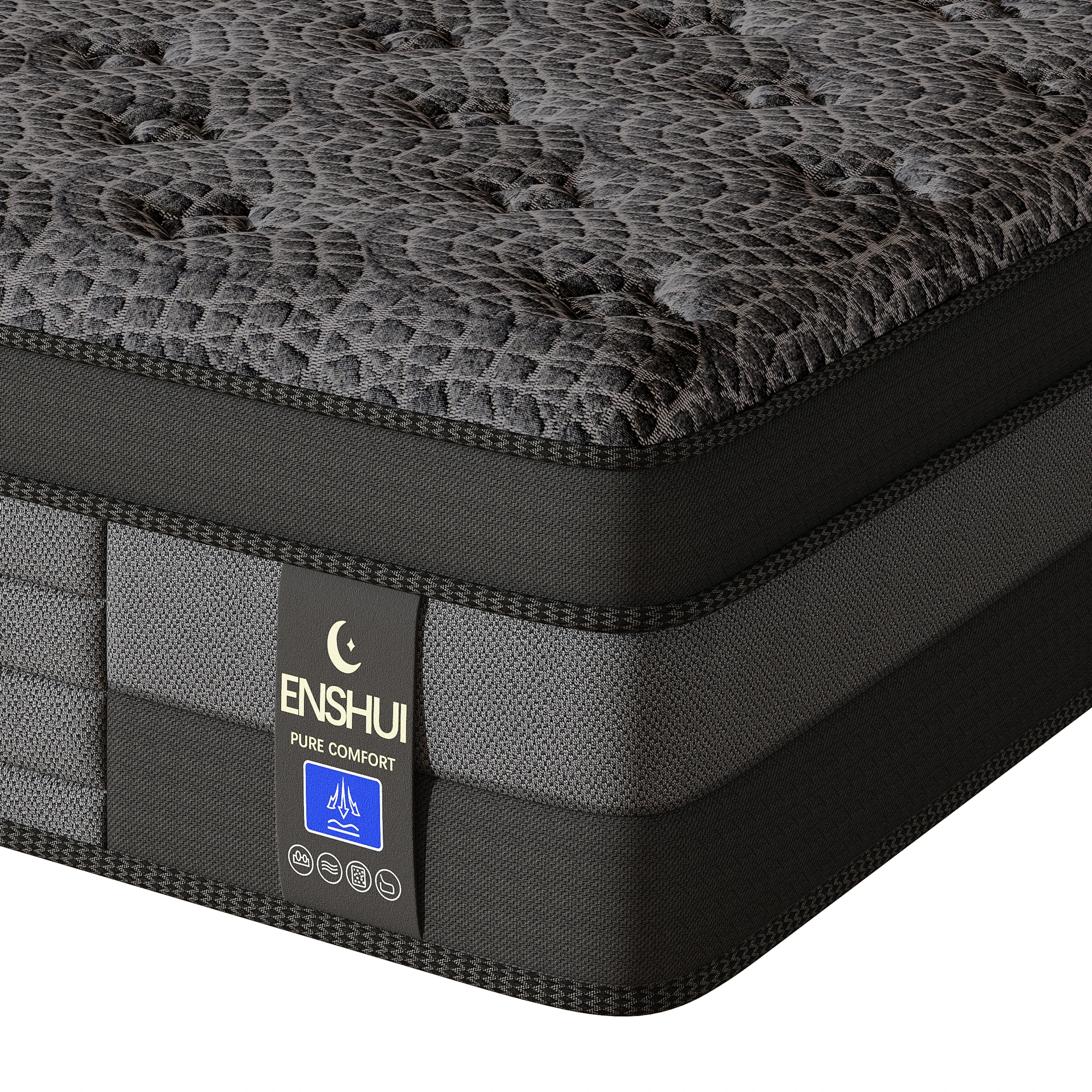 12"Twin Full Queen King Hybrid Mattress For Back Pain Relief Feel, Breathable, CertiPUR-US Certified,In a Box,Motion Isolation