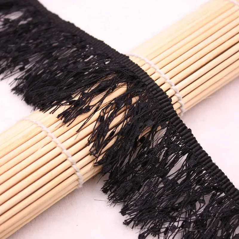 1 Yard Spitzenband, Seidenquasten, Fransenbesatz, Quasten zum Nähen für Schmuck, DIY-Bekleidung, Stoffzubehör, Quasten, Handwerkszubehör – Detail 8