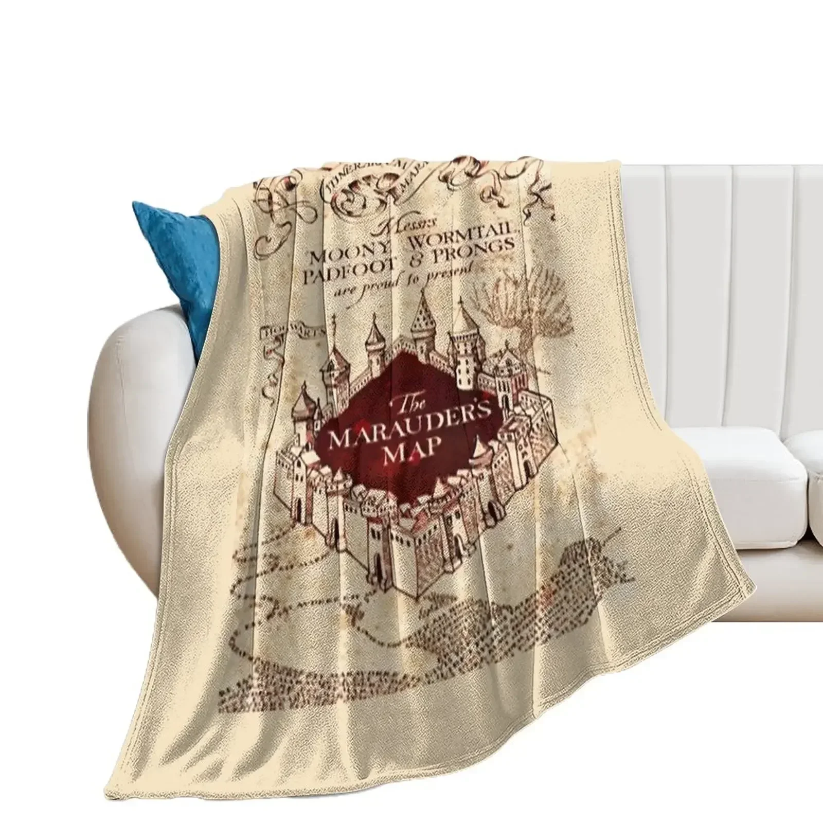 the marauder map Throw Blanket manga warm winter Kid'S Blankets