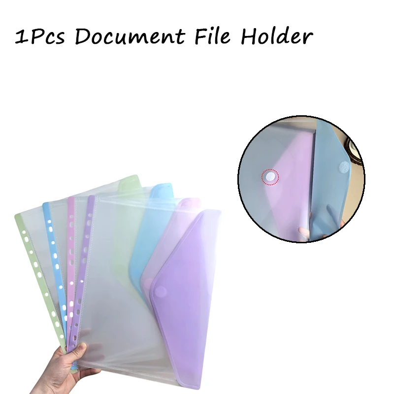 

Папка-конверт для документов формата А4/длинного формата, прозрачная, на 11 отверстий, для файлов, разноцветная, для переплета в папку-скоросшиватель