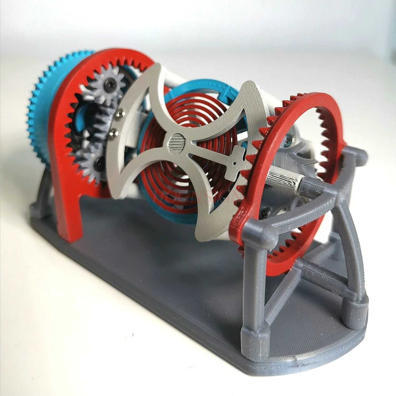 3D Printing Tourbillon Desktop Clockwork Toy Imitation 3D Model Pendulum Mechanical Crafts Office Pendulum