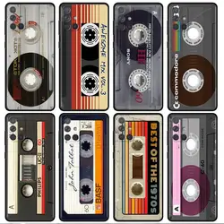 Vintage Cassette Tape Retro Style Case For Samsung Galaxy A54 A52 A14 5G A53 A12 A13 A71 A23 A34 A33 A21s Phone Cover