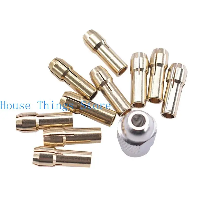 652f 11pcs Power Tool Mini Drill Brall Collet Choc