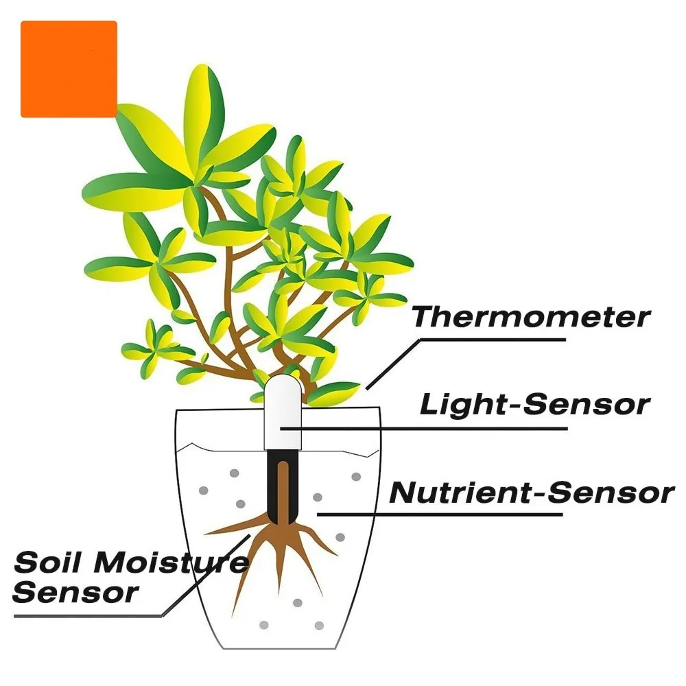 Imagem -05 - Hhcc Flora Monitor Jardim Cuidado Planta Grama Fertilidade da Água do Solo Testador Inteligente Sensor Flor Xiaomi Atacado 10 Pcs