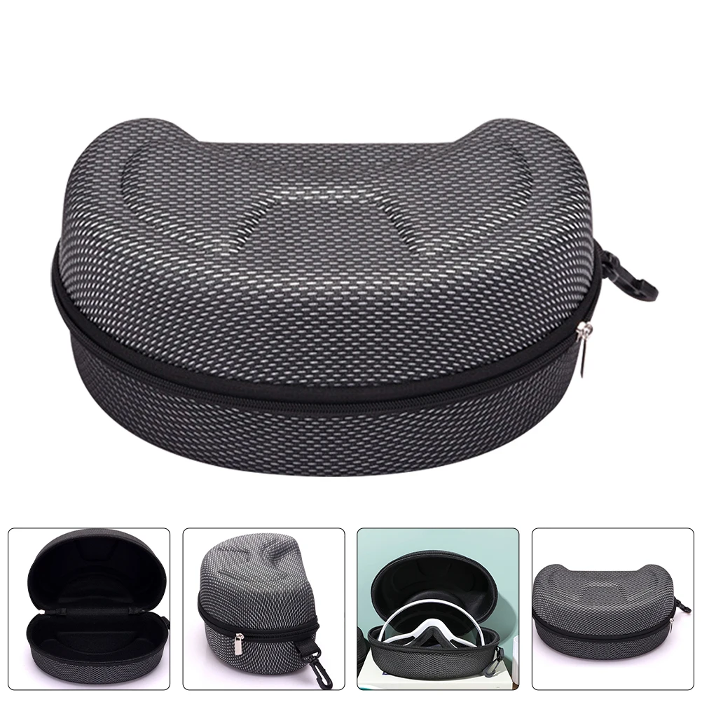 

2pcs Hard Shell Waterproof Shockproof Motorcycle Glasses Storage Box Soft Lining Protection For Ski Snowboard Sports Eyewear