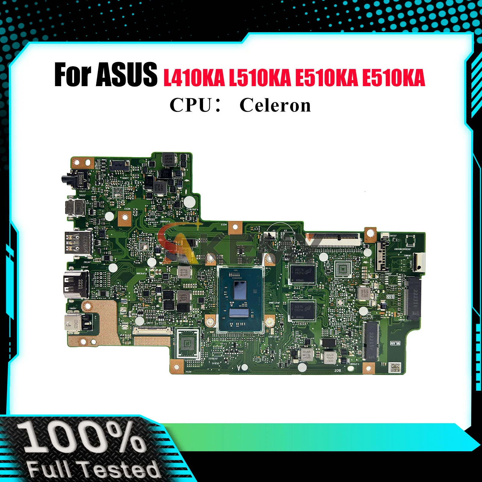 

E510KA Материнская плата для ноутбука ASUS EeeBook E510KA L410KA E510K L510KA Материнская плата для ноутбука с процессором Celeron tests ОК быстрая доставка