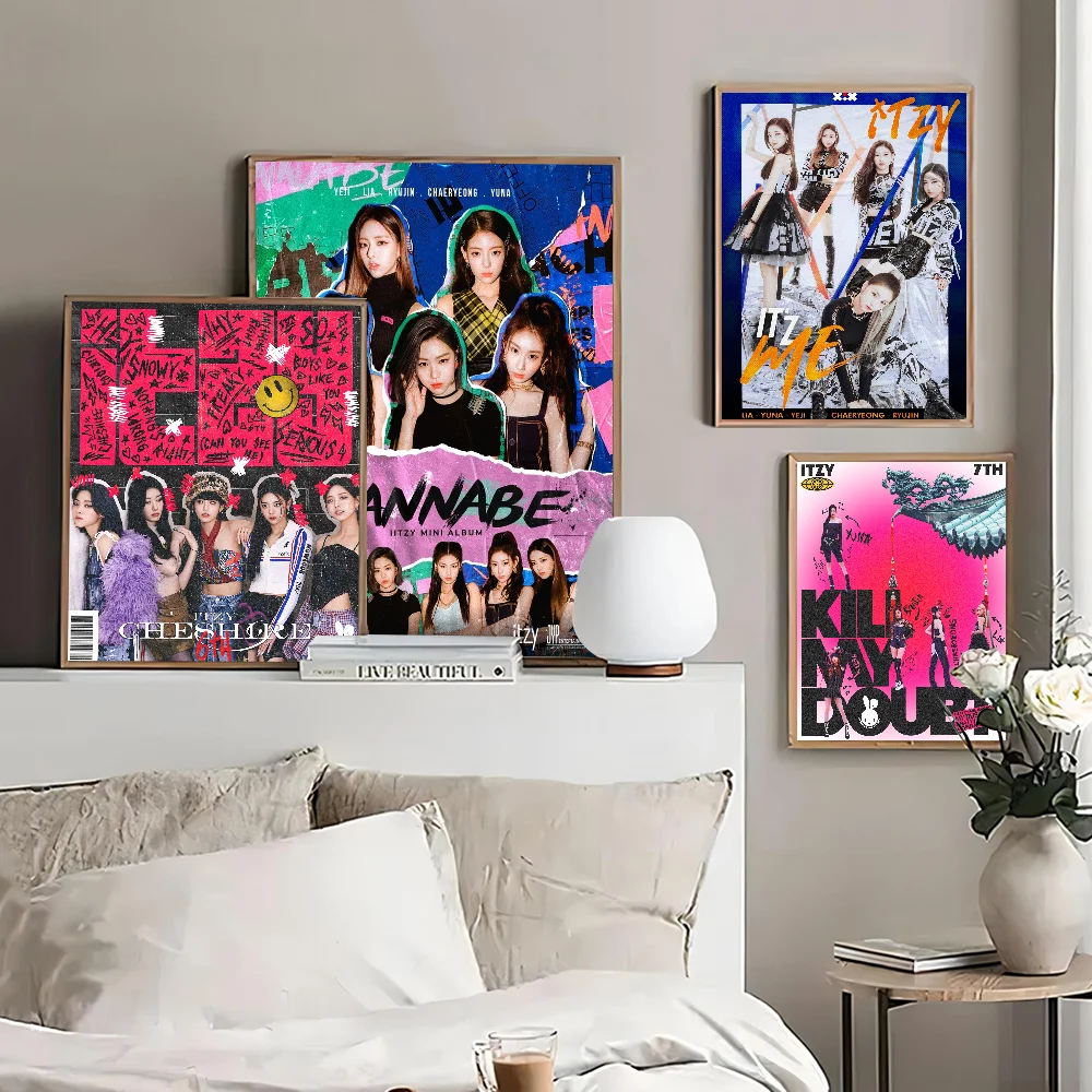 Korea Kpop I-ITZY KILL MY DOUBT Poster Good Quality Prints and Posters HD Quality Poster Wall Art Painting Study Home Decor