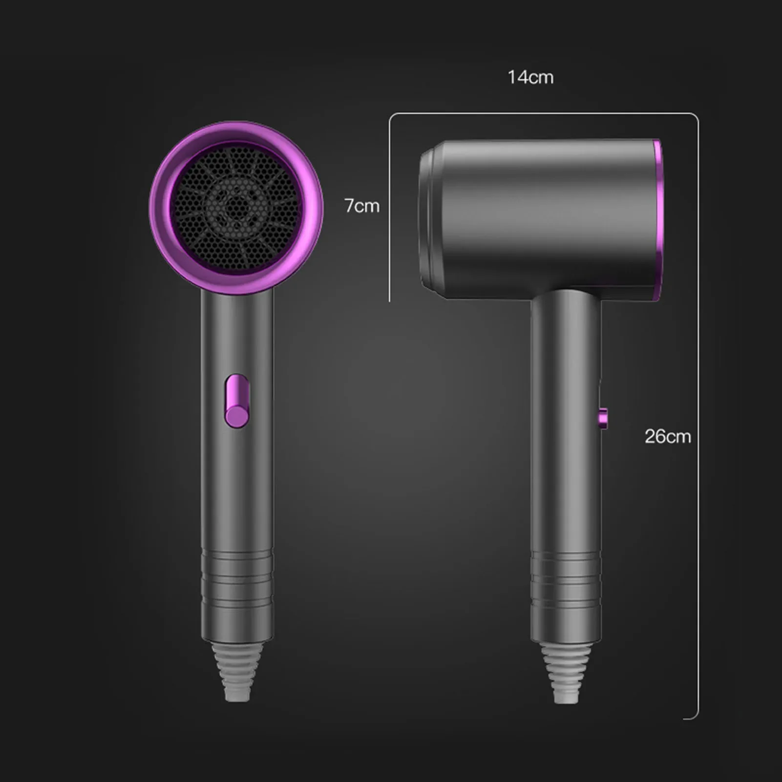 Высокоскоростной фен с отрицательными ионами, сверхтихий, рекомендуемый профессиональный фен с высокой мощностью ветра для домашних парикмахерских, 2025 г.