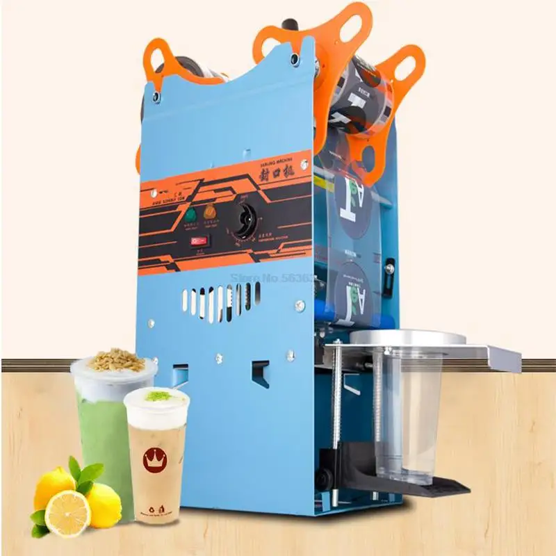 WY-802F Bubble Tea Machine Manual Cup Sealing Machine for 9.5cm Cup 220V/50hz Cup Sealer for Coffee/Bubble Tea Sealing Machine