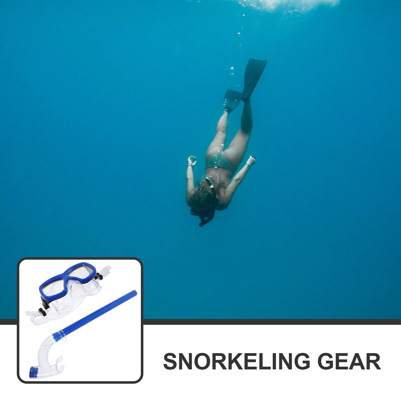 

1 Set Multi-Function Snorkel Mask Professional Diving Goggles Leakproof Comfort Fit Full Face Seal No Dizziness