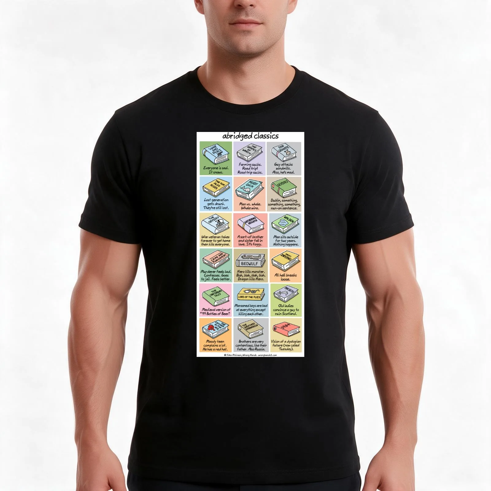 abridged classics (composite) T-Shirt Summer Casual Cotton Tee Oversized Streetwear Tops Vintage Graphic Print 100% Cotton
