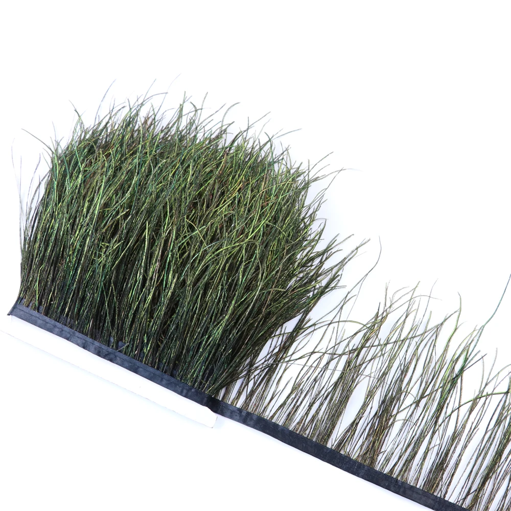 

1 M Natural Peacock feathers Trims Fringe Satin Ribbon Sewing Plumes For Crafts Costumes Clothing Wedding Decoration Accessorice