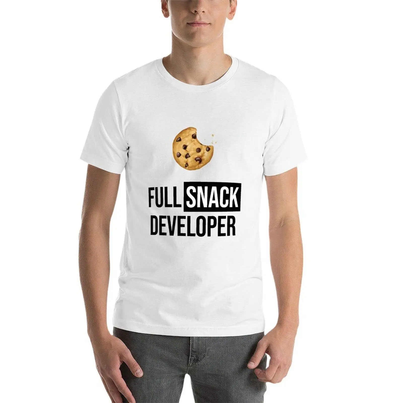 Full Stack Developer - تي شيرت Full Snack Developer مطبوع تي شيرت للرجال تي شيرت برسوم جرافيك