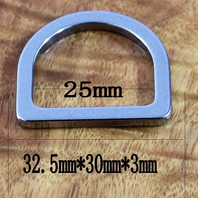 1 Piece Stainless Steel D Ring Oval Ring Metal Clasp Buckle for Leathercraft Bag Parts Purse Backpack Pet Collar Accessories