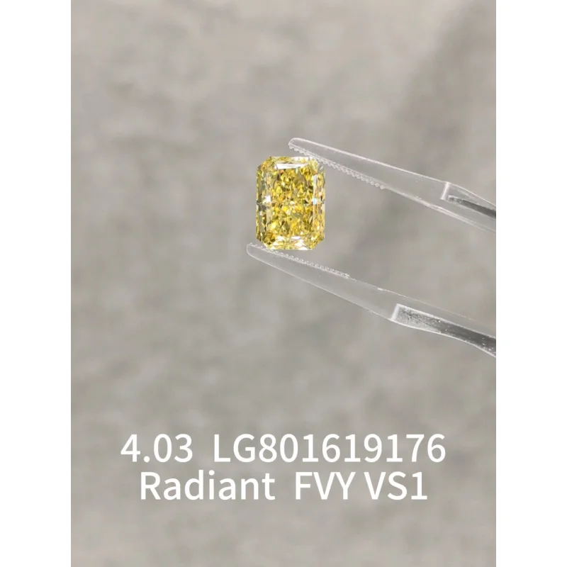 IGI Certificate Excellent Cut 1~5CT YELLOW FVY RECTANGULAR LAB GROWN DIAMOND Custom Wholesale