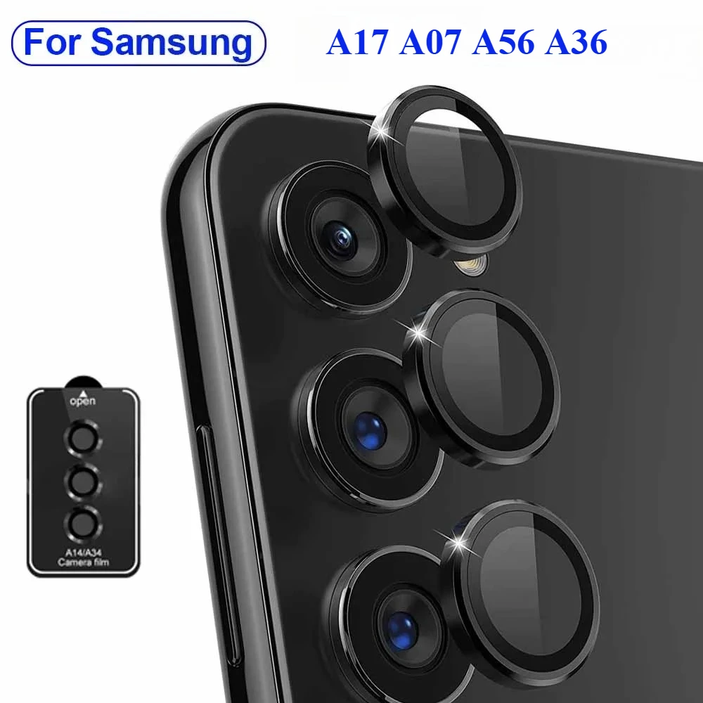 

1 комплект защитной пленки для объектива из закаленного стекла для Samsung Galaxy A17 A07 A16 A06 A15 A05 A56 A36 A35 A26 A25 A55, крышка камеры с защитой от царапин
