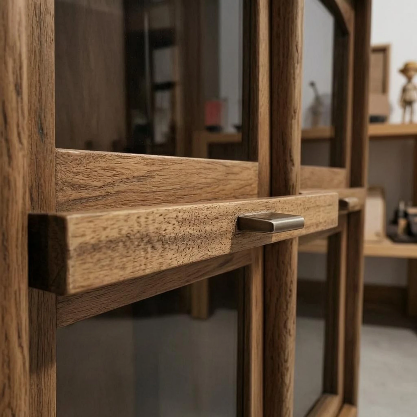 

Dollhouse Storage Cabinet 4 Compartments 1:12 Scale Miniature Cupboard Miniature Wooden Cabinet Natural Wood Grain