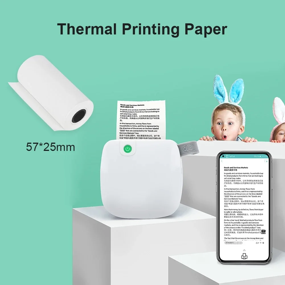 Print Paper Thermal Paper 57mm Paper For Portable HD Photo Printer Mini Print Camera Supplies Instant Print Camera Photo Paper