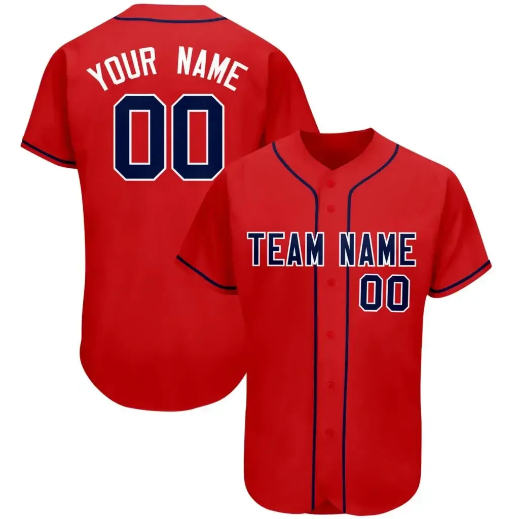 Top Quality Custom Baseball Jersey Athletic Print Name/Number Short Sleeve Dry-comfort Hip Hop Street Shirts for Adults/Youth